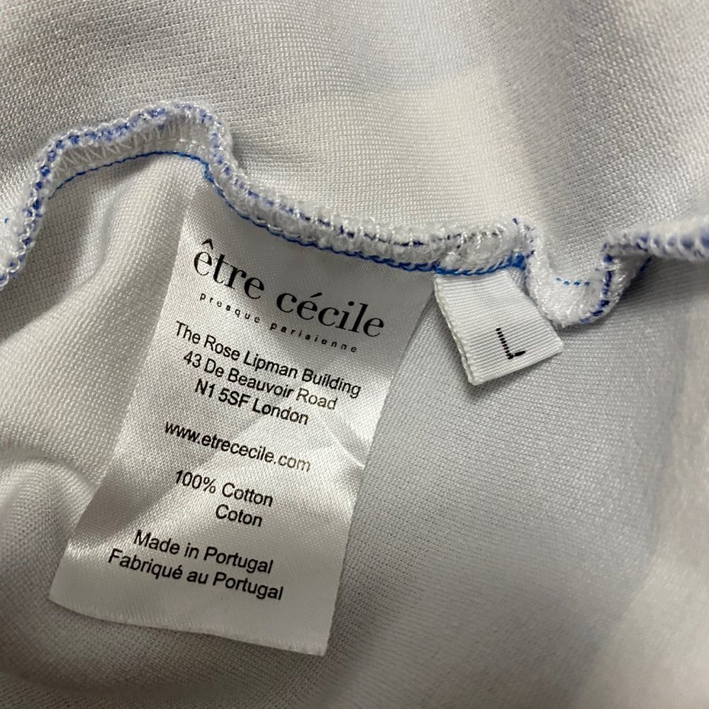 ETRE CECILE sz L GINGHAM A Line Mini Dress Blue - Picture 8 of 8